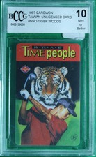 1997 CARDWON TAIWAN UNLICENSED CARD TIGAR WOODS GOLF TIME PEOPLE BCCG 10 #NNO