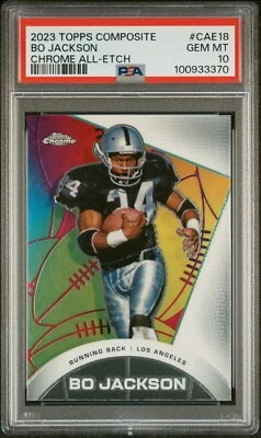Bo Jackson 2023 Topps NFL Composite Chrome "All-Etch" #18 - PSA 10 - GEM MINT - Image 1 of 2