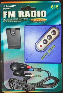 RADIO/ANTORCHA PORTÁTIL FM SCAN MINI/BOLSILLO CON AURICULARES CAMINAR/CORRER/TROTAR PRECIO DE VENTA SUGERIDO POR EL FABRICANTE £12 - Imagen 1 de 2