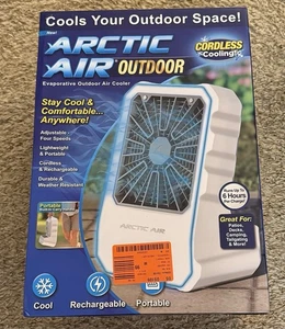 Arctic Air Outdoor Verdunstungskühler Ultra-Leise 4 Lüftergeschwindigkeiten 6 Stunden Ladezeit Neu - Bild 1 von 3