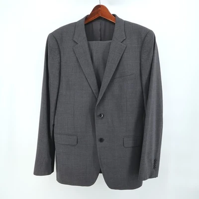 Theory Mens Gray Wool 2 Piece Suit Modern Fit Business 42 Regular - Minor Flaw - Image 1 of 4
