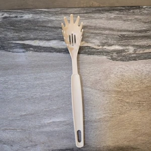 Vintage EKCO USA Pasta Servierer Spaghetti Gabel Creme Kunststoff Utensil Geschirrspüler... - Bild 1 von 5
