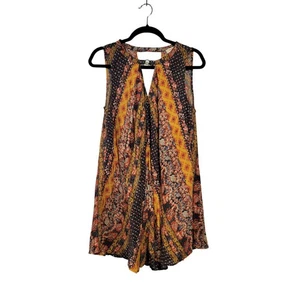 Mini Vestido Umgee Pequeño Boho Sin Mangas Fluido Floral Festival Hippie Grunge Hada - Imagen 1 de 6