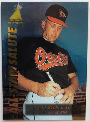 Pinnacle Zenith 1995, All-Star Salute, Cal Ripken Jr. #1, Baltimore Orioles NrMt Foto 1 de 2