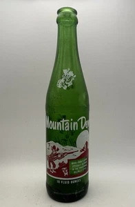 Vintage Hillbilly Mountain Dew It’ll Tickle Green Glass 10 OZ. Soda Pop Bottle - Picture 1 of 13