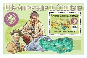 Democratic Republic of the Congo 2007 Perf. Scouting 100th anniversary- Minerals - Picture 1 of 4