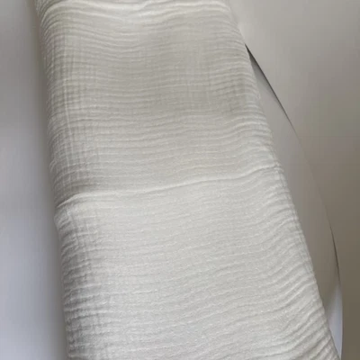West Elm Dreamy Gauze Cotton Blanket Light White - Image 1 of 4