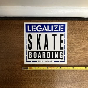 Eppic Legalize Skateboarding Skateboard Sticker 80s Blue Vintage NOS - Picture 1 of 2
