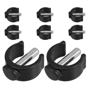 8 pièces serrures de siège de remplacement pour chaise de toilette verrouillage à pince - Photo 1/12