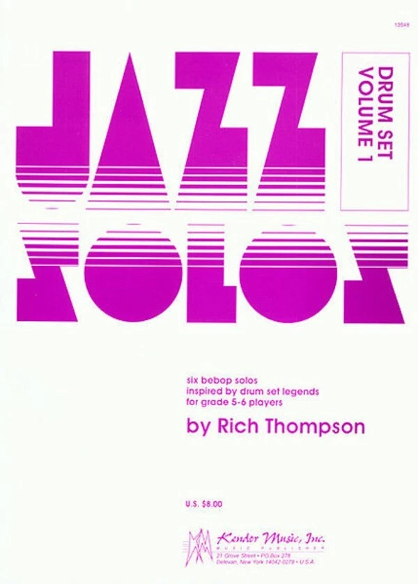 Jazz Solos: Drum set Volume 1 by Rich Thompson, NYSSMA Lvls 5/6 - Image 1 of 1