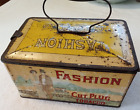 Antique Rare 1910 "MODE Cut Plug Tabac" boîte à lunch seau style étain avec poignée