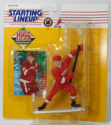 Alineación inicial 1995 Sergei Fedorov - NHL Detroit Red Wings - Figura de hockey nueva en paquete Foto 1 de 3