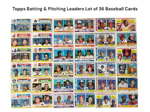 Topps Batting & Pitching Leaders / Team Checklists Lot of 36 Baseball Cards 80's - Picture 1 of 4