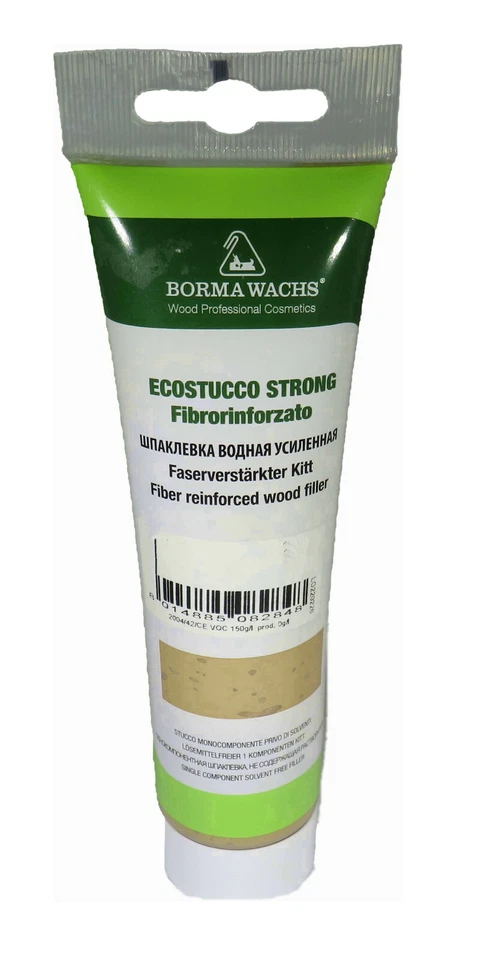 BORMA WACHS Holzkitt Faserverstärkt 200 g zur Reparatur für Möbel Innen+Außen Holzspachtel