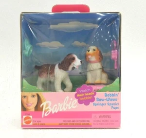 2001 Mattel Barbie Bobbin' Bow-Wows Springer Cocker Spaniel Pups/Puppies Dog Pet - Picture 1 of 1