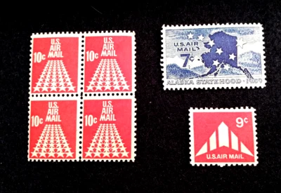 SCOTT # C53 , C72  & C77 - SET OF 6 AIRMAIL STAMPS -  OG  -  MNH - Image 1 of 2