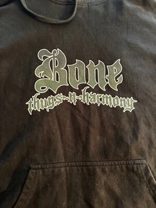Sudadera con capucha oficial Bone Thugs-n-harmony negra súper limpia 2xl cleveland hip-hop rap - Imagen 1 de 2