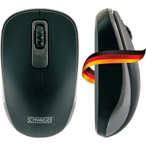 Computer Maus 3 Tasten PC kabellos USB-Empfänger Rechts Links 1200dpi schwarz - Bild 1 von 5