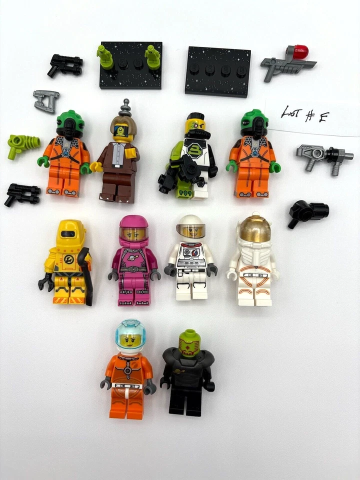 LEGO Space Aliens Robots Astronautas Minifigura Lote de 10 con armas #E Foto 1 de 1