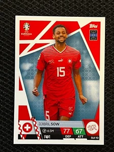 CARD CARTE TOPPS MATCH ATTAX EURO 2024 DJIBRIL SOW SUISSE # SUI 10 NEW - Imagen 1 de 2