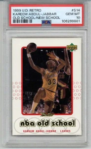 1999 UPPER DECK RETRO OLD NEW SCHOOL #S14 KAREEM ABDUL JABBAR PSA 10 LOW POP 1 - Picture 1 of 2