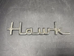 Vintage Studebaker Hawk Script Moulding Emblem OEM Chrome - Picture 1 of 4