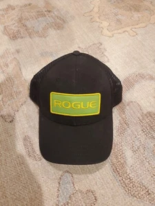 Rogue Fitness Patch Cap Script Logo Mesh Snapback Hat Trucker Black Adult - Picture 1 of 2
