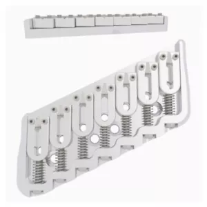 Hipshot 7 String Multi-Scale Fixed Guitar Bridge .175 Height - Chrome - Picture 1 of 1