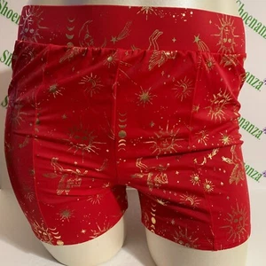 Torrid Swimsuit Swim Bottom High Waist Short Celestial Red Gold Plus 4 26 - Picture 1 of 4