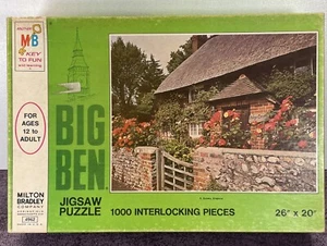 Vintage 1973 Milton Bradley Big Ben “Sussex England” 1000 Pc Jigsaw Puzzle - Picture 1 of 3