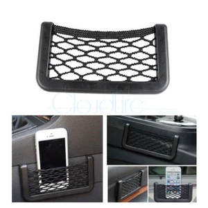 x1 Schwarz innerer Autotasche Telefon Inhaber Pocket Veranstalter 145mmx85mm - Picture 1 of 6