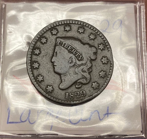 1829 Medium Letters U.S Large Cent**** Fine Cover