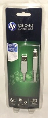 Monster Cable USB 2.0 A Male to B Male HP Printer Camera Sync Data 6' 480MbPS 🆕 - Image 1 of 4