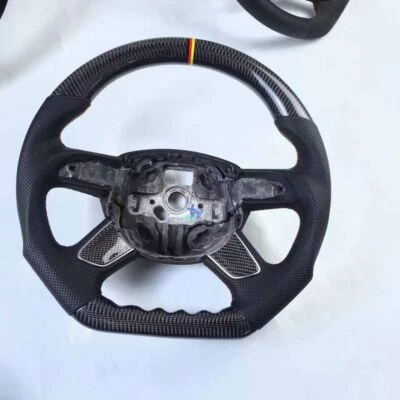 Nuevo cuadro de volante de fibra de carbono + cubierta inferior para Audi A8 A7 Q7 A6 2011-17 Foto 1 de 3