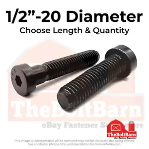 Tornillos de cabeza de zócalo bajo de 1/2"-20 óxido negro térmico (elige longitud y cantidad) - Imagen 1 de 4