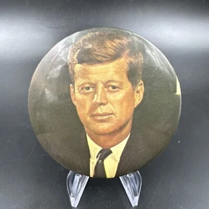Pin foto inaugural JFK 1960 botón campaña John F Kennedy 3,5 pulgadas - Imagen 1 de 7