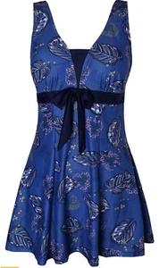 NWT ECUPPER Swimsuit Swimdress Swim Dress One Piece Bathing Suit Shorts Bra 4XL - Picture 1 of 18