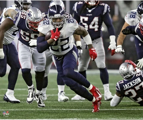 Derrick Henry Tennessee Titans Unsigned Playoff Moment Running 20x24 Photo Cover