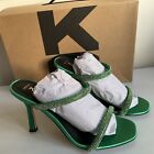 Kurt Geiger shoes size 5  Womens Green Ladies Diamanté Heels Party prom NEW