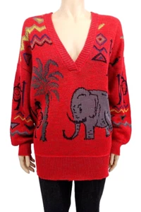 Bogner Damen Pullover Strickjacke Safari Afrika Motiv Größe 12 EU 42 - Bild 1 von 6