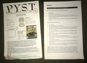 P.Y.S.T. PYST - PC/Mac Computer Myst Parodie Videospiel **NUR HANDBUCH** OHNE SPIEL - Bild 1 von 1
