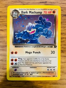 ¡CASI COMO NUEVO! Dark Machamp (10/82) Holo Team Rocket Pokemon Card! ¡P&P rápido y gratis! - Imagen 1 de 4