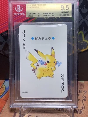 PIKACHU Joker Gold Poker  Set BECKETT 9.5 Rare Pokemon Card - Image 1 of 2