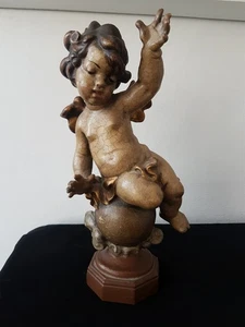 Barockengel Holz Engel geschnitzt Handarbeit Putto antik - Bild 1 von 5