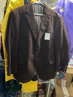 DOCKERS Blazer мужской размер 44S коричневый хлопок вельвет с подкладкой 2 кнопки спортивная куртка - Изображение 1 из 4