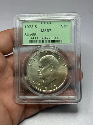 1972 S 40% Silver Eisenhower PCGS MS67 OGH  - Image 1 of 4
