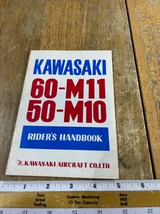 Kawasaki 60 M11 50 M10 Motorcycle Service Manual Brochure Handbook Parts List - Picture 1 of 8