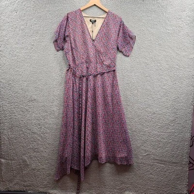 DKNY Dotted Surplice Dress Multi 10 - Image 1 of 4