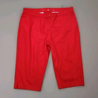 St John’s Bay Mid Rise Secret Slender Red Capri Pants 24W - Image 1 of 4