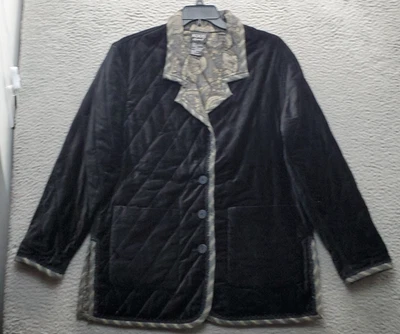 Koos of Course Reversible Blazer Jacket Womens M Multi Velour Single Breasted - Image 1 of 4